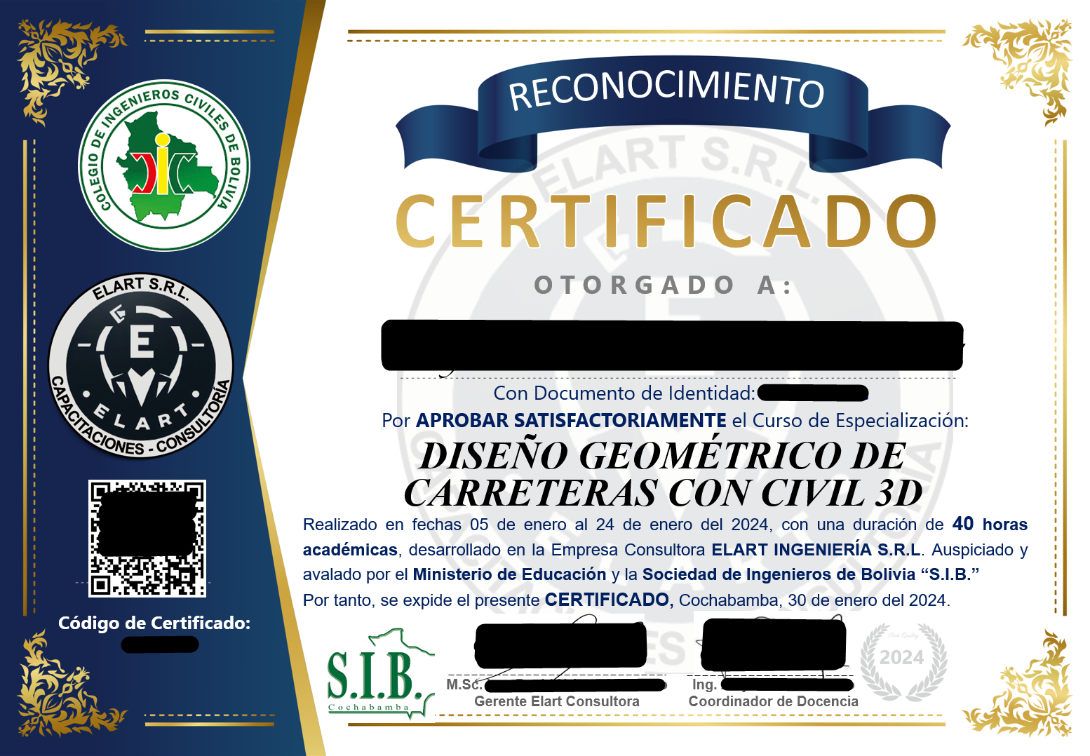 Modelo de Certificado